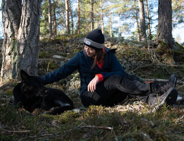 Wilda Nilsson with Flexie the German Shepherd