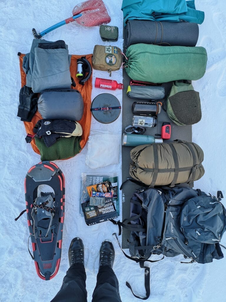 Winter backpacking packing outlet list