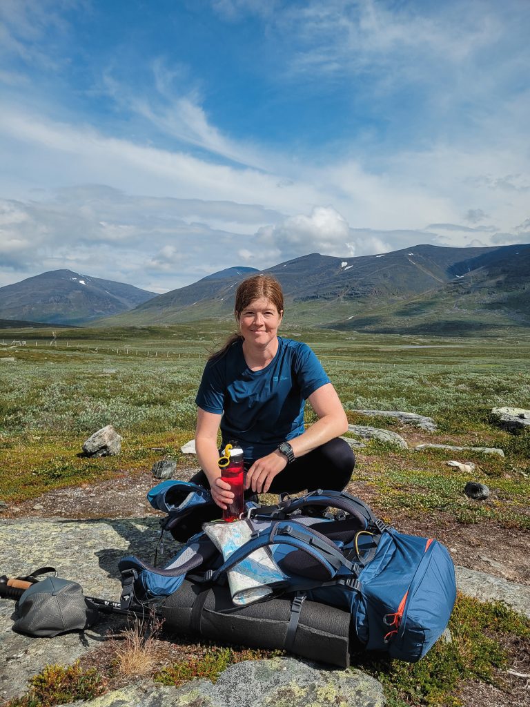 Wilda Nilsson på Kungsleden med Jack Wolfskin Highland Trail