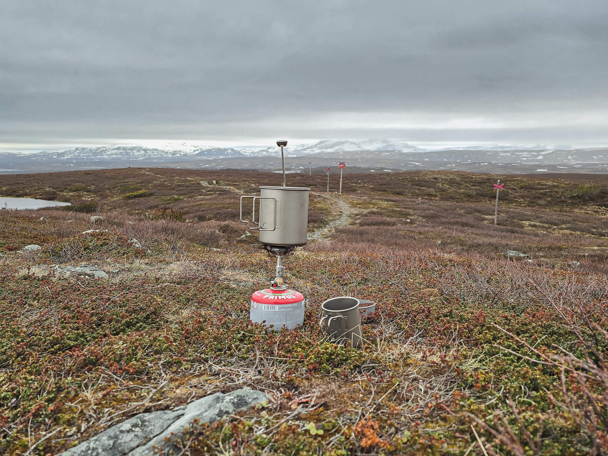 Kaffe på fjällvandring