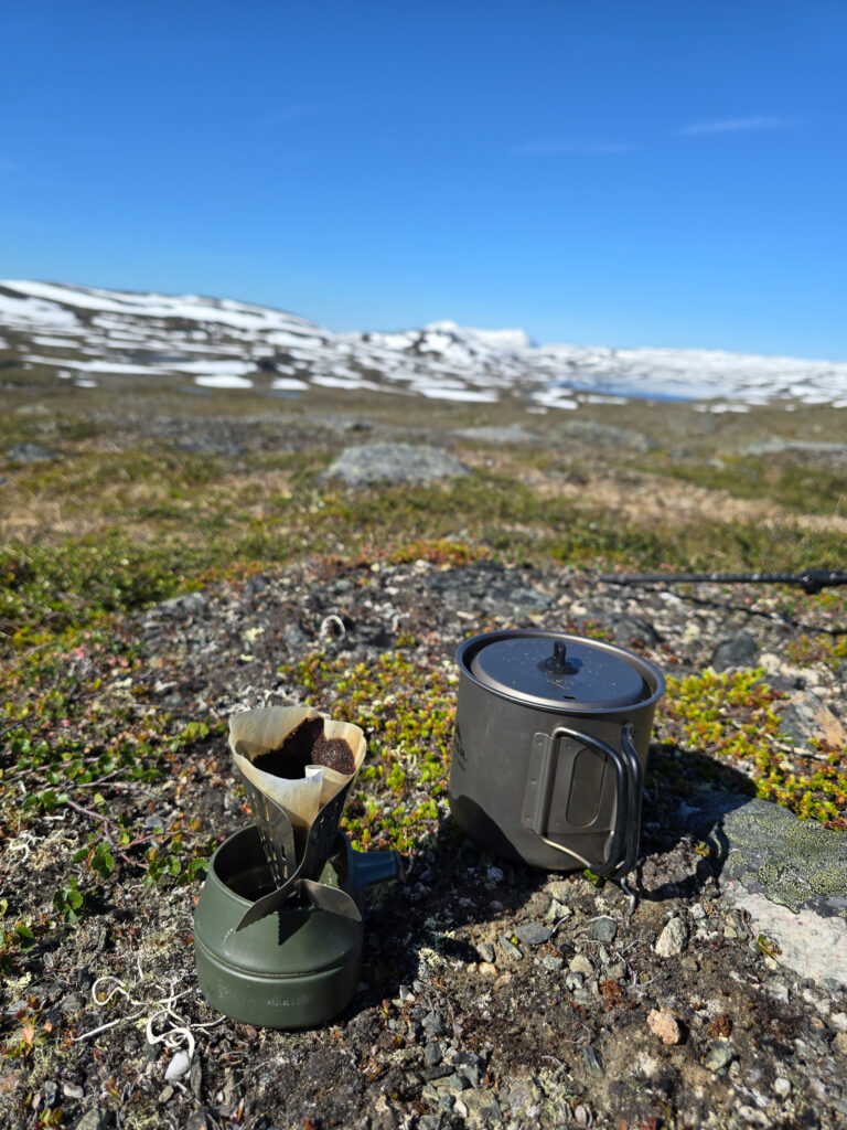 Kaffe på fjället, drip coffee i vikkåsa