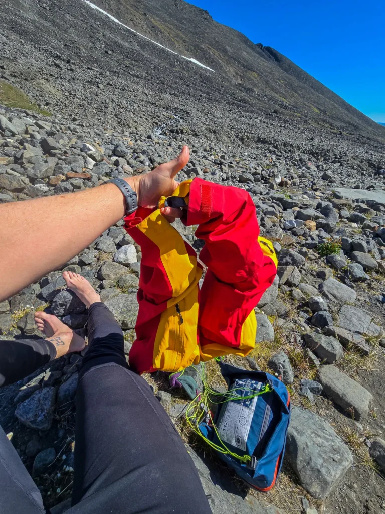 Utrustning för att bestiga Kebnekaise