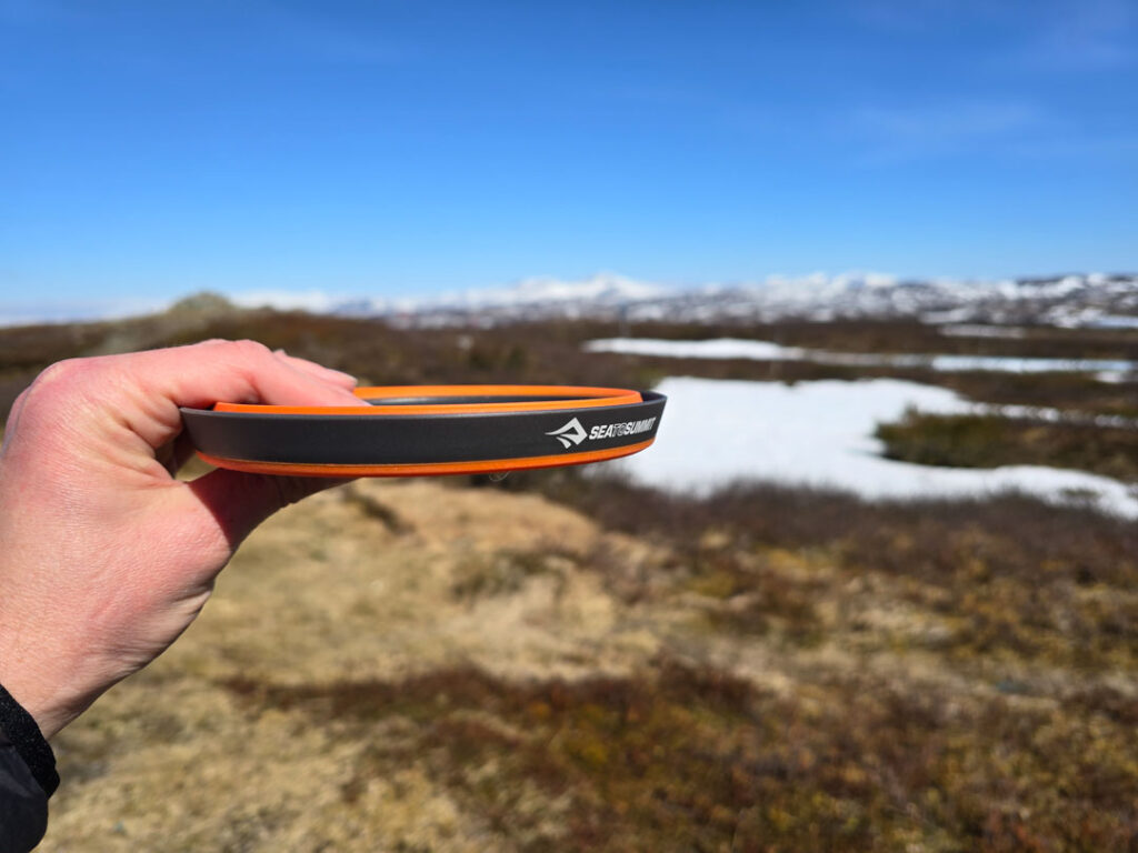 Sea to summit vikbar skål på vandring
