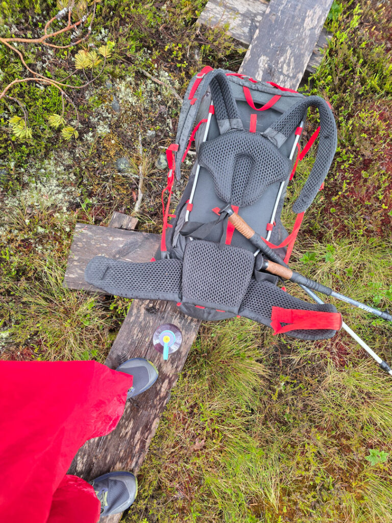 Ryggsäck med bra ergonomi på fjällvandring